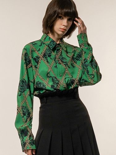 Tiger Print Shirt (Green) - UNTAGE - Modalova