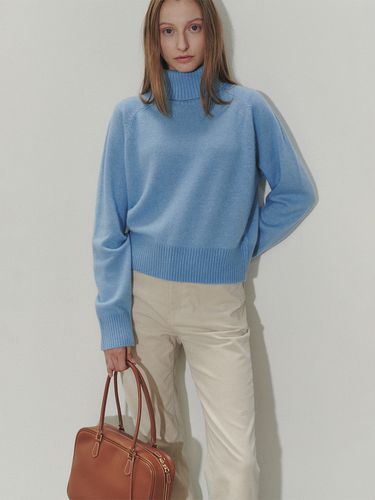 Unisex Essential Wool Turtleneck Sweater_Blue - Dunst for WOMEN - Modalova