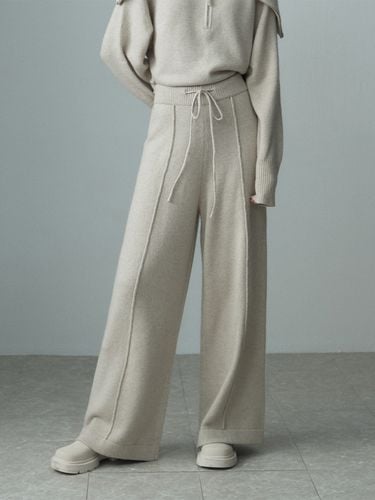 Wide Leg Knit Pants - RE RHEE - Modalova