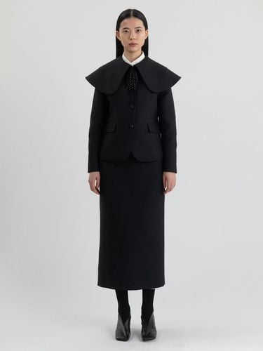 Slim Simple Wool Silk Line Skirt - Arch The - Modalova