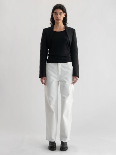 White Simple Straight Denim Pants - Arch The - Modalova