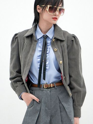 Cotton Blend Corduroy Fluted Jacket () - UNTAGE - Modalova