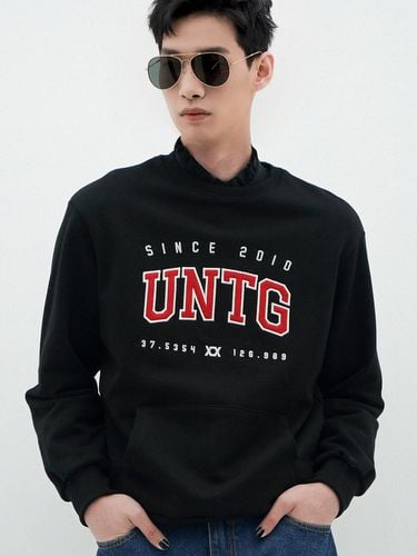 Logo Embroidered Sweatshirt (Black) - UNTAGE - Modalova