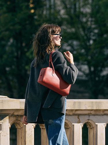 Classic Rectangle Shoulder Bag_Red - Lamerei - Modalova