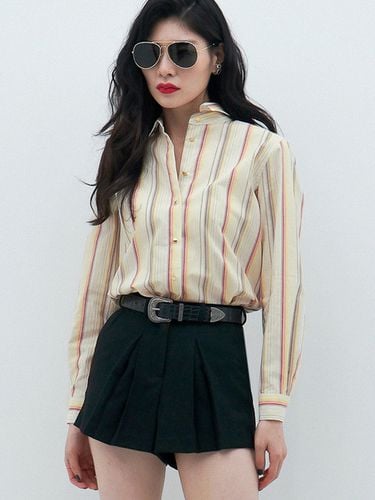 Retro Striped Cotton Shirt - UNTAGE - Modalova