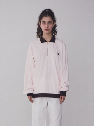 RR Velvet Half Zip T-shirt_Pink - Rest&Recreation - Modalova