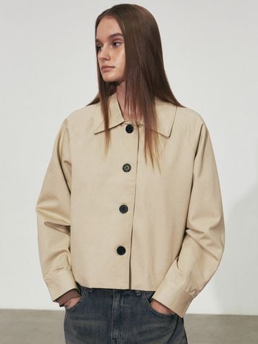 Minimal Cotton Jacket - Beige - NICK&NICOLE - Modalova