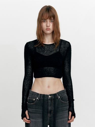 Crop Finger Knit - Black - STUDIO TABLE - Modalova