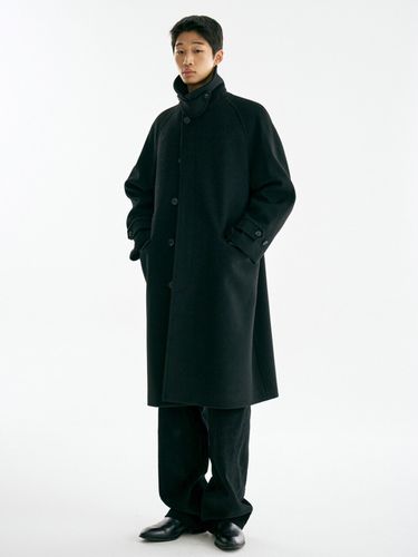 Cashmere Blend Balmacaan Coat (2 Color) - THE KNIT COMPANY - Modalova