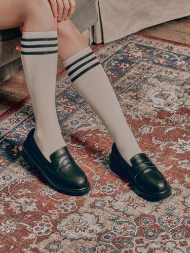 Round Toe Chunky Penny Loafer Mond_Black - CUSTOMADE WOMAN - Modalova