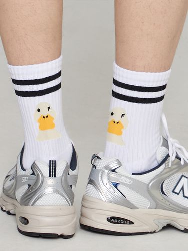 Face Logo Socks_White - GRAVER - Modalova