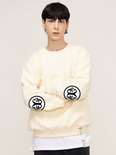 UNISEX] Elbow Deco Logo Sweatshirt - GRAVER - Modalova