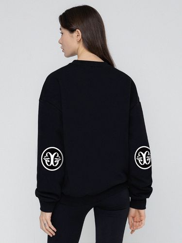 UNISEX] Elbow Deco Logo Sweatshirt_Black - GRAVER - Modalova