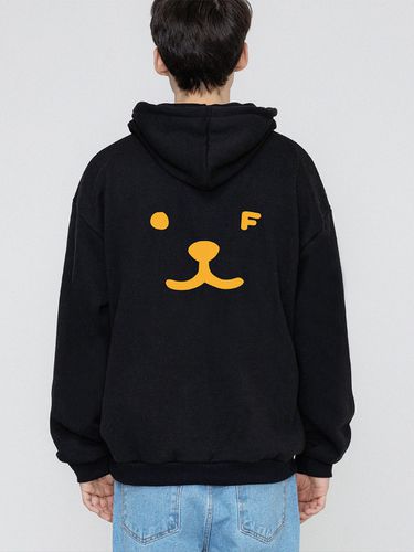 UNISEX] Puppy Face Back Smile Hoodie_Black - GRAVER - Modalova