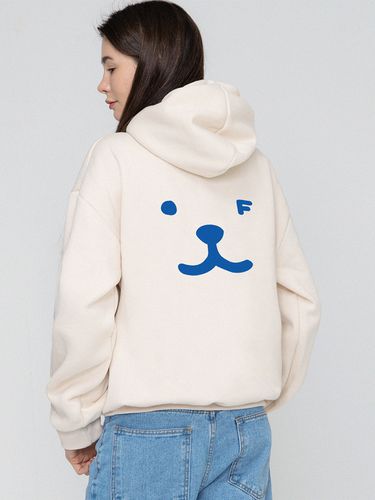 UNISEX] Puppy Face Back Smile Hoodie - GRAVER - Modalova