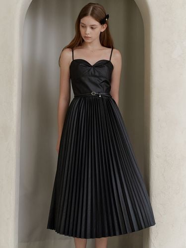 Rome Pleats Bustier Dress_Black - FLOWOOM - Modalova