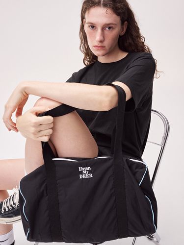 Logo Sports Duffel Bag (Large)_Black - DEAR MY DEER - Modalova