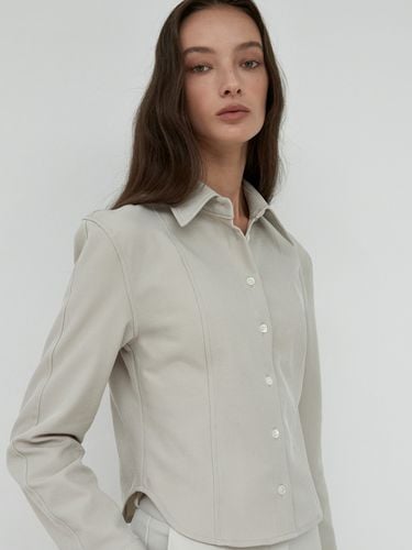 Twill Slim Shirt - Beige OU1167 - ouie - Modalova