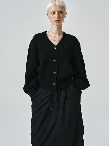 Balloon Cardigan_Black - NOIRER for WOMEN - Modalova