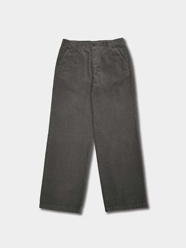 Corduroy Wide Pant - Charcoal - birbante - Modalova