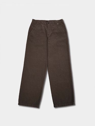 Corduroy Wide Pant - Brown - birbante - Modalova