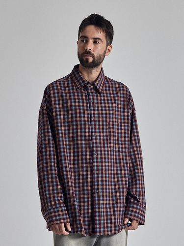 Retro Plaid Oversized Shirt - OTHERFITS - Modalova