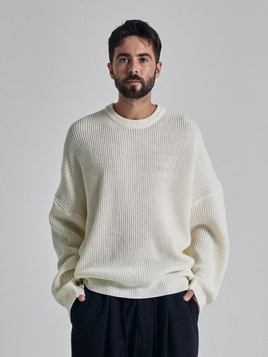 Post Oversized Fit Pullover Knit Sweater - OTHERFITS - Modalova