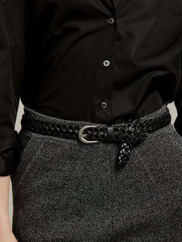 Twist Leather Belt_Black - XPIER - Modalova