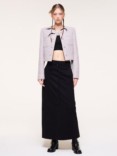 Belt Long Skirt, Black - ETMON - Modalova