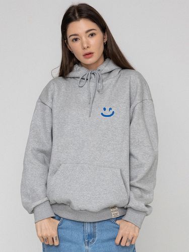 UNISEX] Small Drawing Smile Hoodie_Grey - GRAVER - Modalova