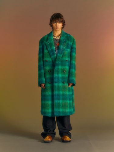 Moriens Double Breasted Coat_Green/ - ADSB ANDERSSON BELL for MEN - Modalova