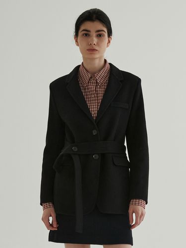 Handmade Belted Jacket - Black - STEP AROUND - Modalova