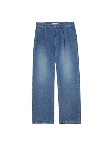 Kipas Denim Pleated Trousers - Blue - SORTIE - Modalova