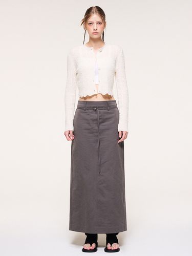 Belt Long Skirt, Charcoal - ETMON - Modalova