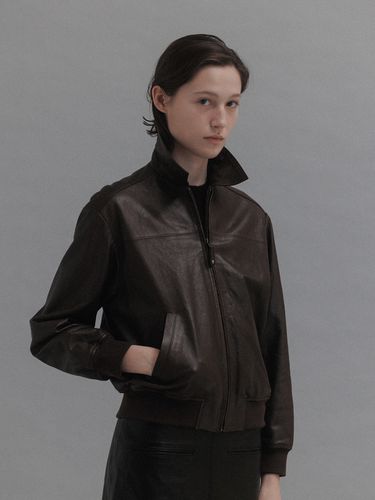 Martino Leather Blouson - NOTHING WRITTEN - Modalova