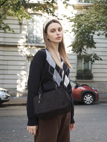 Two-Way Suede Tote Bag_Black - ANOETIC - Modalova