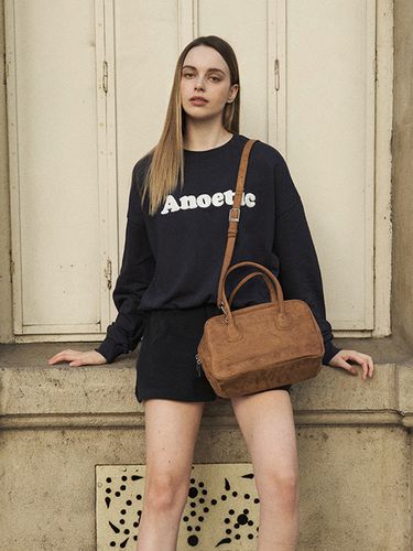 Two-Way Suede Tote Bag_Brown - ANOETIC - Modalova