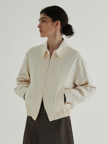 Soft Cotton Collar Blouson - STEP AROUND - Modalova