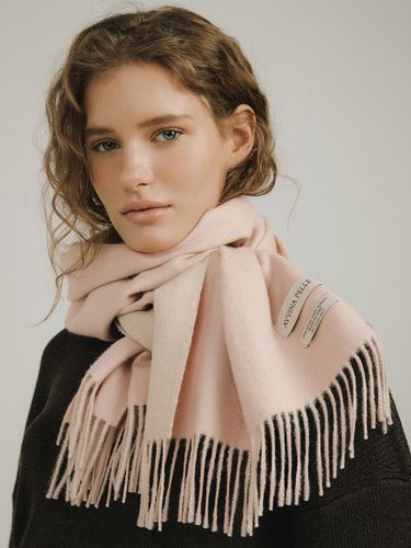 Double Face Royal Scarf_Pale Pink/ - AVVINA PELLE - Modalova