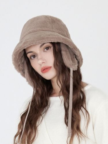 Circle Fluffy Fur Earpuff Bucket Hat_3 Colors - ULUK - Modalova