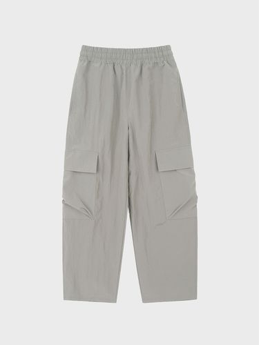 Wide Nylon Cargo Pants_Grey - LIEU HOMME - Modalova