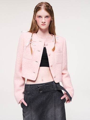 Stitch Point Wool Jacket, Pink - ETMON - Modalova