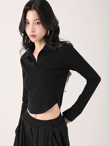 Ant Waist Collar Knit (Black) - AVANDRESS - Modalova