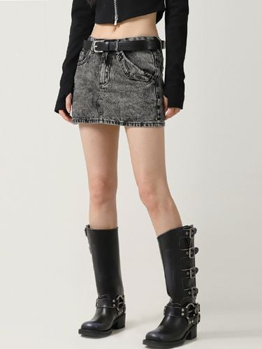 Ava Denim Mini Skirt (Black) - AVANDRESS - Modalova