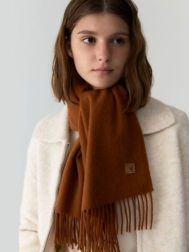 Cashmere Wool Blended Leather Point Scarf - DEPOUND - Modalova