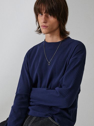 Loose Fit Ribbed Mock Neck Sweater - WEST GRAND BOULEVARD - Modalova