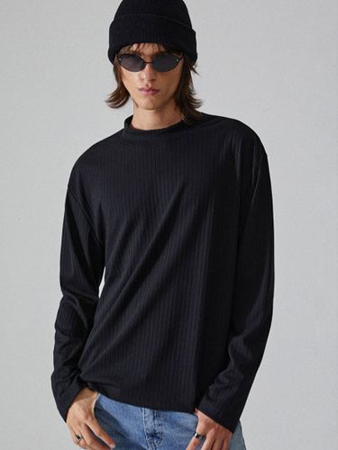 Loose Fit Ribbed Mock Neck Sweater - WEST GRAND BOULEVARD - Modalova