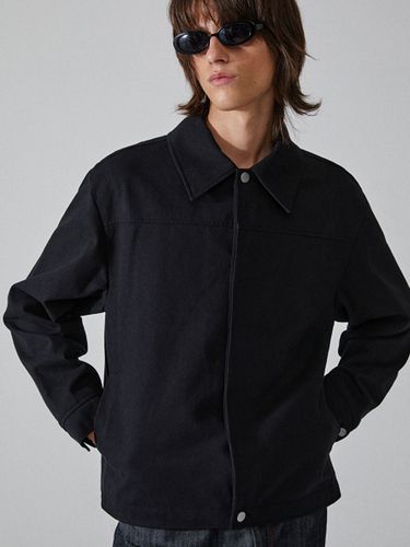 Hidden Button Soft Cotton Trucker Jacket - WEST GRAND BOULEVARD - Modalova