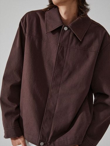 Hidden Button Soft Cotton Trucker Jacket - WEST GRAND BOULEVARD - Modalova