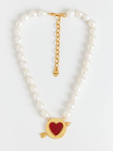 Cupid Heart Pearl Necklace_Gold - viollina - Modalova